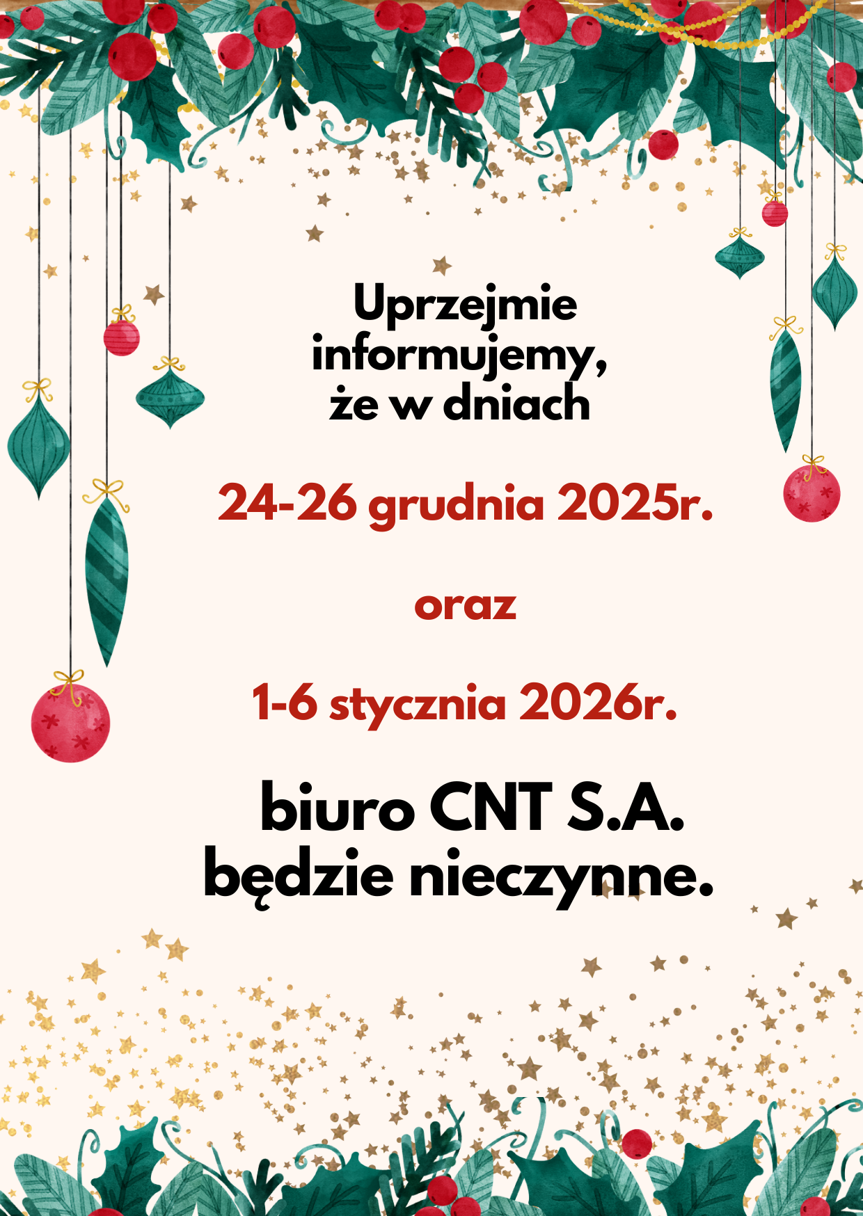 PopUp Biuro nieczynne